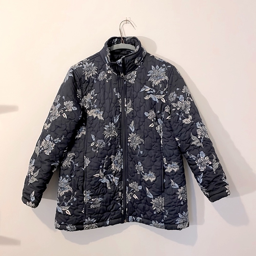 Coldwater Creek Petite Quilted Floral Jacket